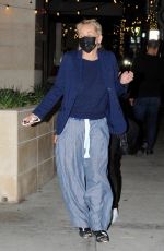 SHARON STONE Out for inner with a Friend in Beverly Hills 11/22/2021