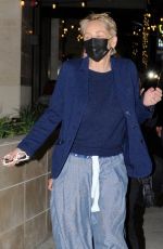 SHARON STONE Out for inner with a Friend in Beverly Hills 11/22/2021