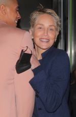 SHARON STONE Out for inner with a Friend in Beverly Hills 11/22/2021
