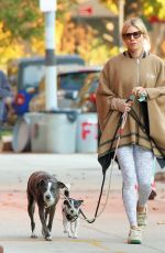 SIENNA MILLER Out with Her Dogs in New York 11/11/2021