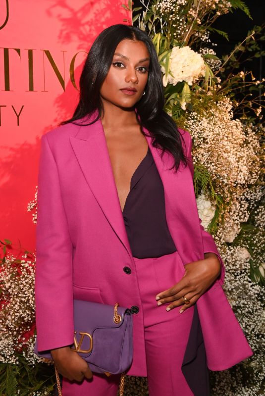SIMONE ASHLEY at a Dinner to Celebrate Launch of Valentino Make Up at NoMad London in London 11/17/2021