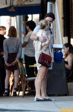 STASSI SCHROEDER and Beau Clark Out for Lunch at Figaro Bistro in Los Angeles 10/30/2021
