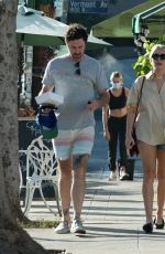 STASSI SCHROEDER and Beau Clark Out for Lunch at Figaro Bistro in Los Angeles 10/30/2021