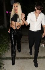 TANA MONGEAU and Bryce Hall Night Out in Los Angeles 11/11/2021