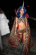 TEYANA TAYLOR Arrives at a Halloween Party at Highlight Room in Hollywood 10/31/2021