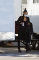 THANDIE NEWTON Heading to Set of Westworld in Los Angeles 11/23/2021