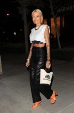 TINA LOUISE Arrives at Pretty Little Thing Friendsgiving Dinner Hosted by Chrishell Stause in West Hollywood 11/17/2021