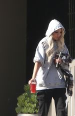 TORI SPELLING Leaves a Hair Salon in Los Angeles 11/08/2021