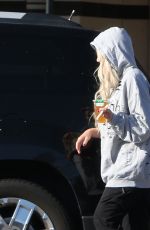 TORI SPELLING Leaves a Hair Salon in Los Angeles 11/08/2021