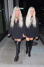 TORI SPELLING Out for Dinner with Friend at Catch LA in West Hollywood 11/06/2021