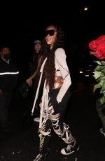 WINNIE HARLOW Arrives at French Montana