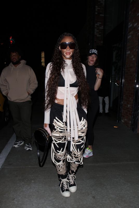 WINNIE HARLOW Arrives at French Montana