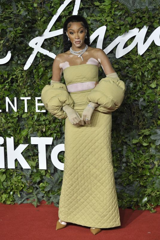 WINNIE HARLOW at 2021 British Fashion Awards in London 11/29/2021