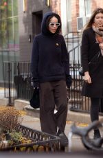 ZOE KRAVITZ Out for Coffee Near Her Home in Brooklyn 10/31/2021