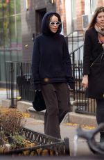 ZOE KRAVITZ Out for Coffee Near Her Home in Brooklyn 10/31/2021