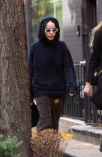 ZOE KRAVITZ Out for Coffee Near Her Home in Brooklyn 10/31/2021