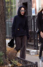 ZOE KRAVITZ Out for Coffee Near Her Home in Brooklyn 10/31/2021