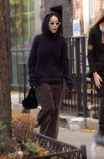 ZOE KRAVITZ Out for Coffee Near Her Home in Brooklyn 10/31/2021