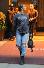 ADDISON RAE in Ripped Denim Out in New York 12/03/2021
