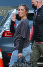 ADDISON RAE in Ripped Denim Out in New York 12/03/2021