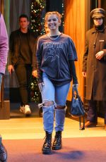 ADDISON RAE in Ripped Denim Out in New York 12/03/2021
