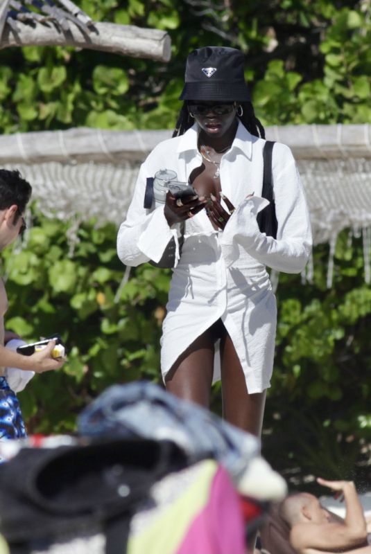 ADUT AKECH Out and About in Tulum 12/28/2021