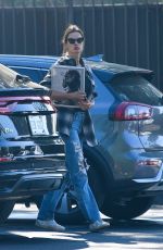 ALESSANDRA AMBROSIO in Ripped Denim Out in Los Angeles 12/01/2021