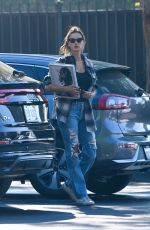 ALESSANDRA AMBROSIO in Ripped Denim Out in Los Angeles 12/01/2021