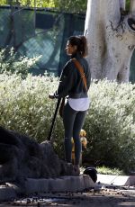 ALESSANDRA AMBROSIO Out Riding a Scooter in Santa Monica 12/19/2021