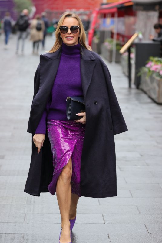 AMANDA HOLDEN Arrives at Heart Radio in London 12/13/2021