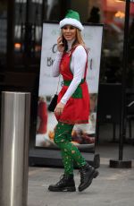 AMANDA HOLDEN in Elf Costume at Global Radio Studios in London 12/16/2021