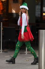 AMANDA HOLDEN in Elf Costume at Global Radio Studios in London 12/16/2021