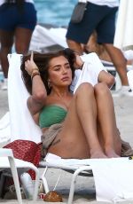 ANASTASIA KARANIKOLAOU Out on the Beach in Miami 12/02/2021