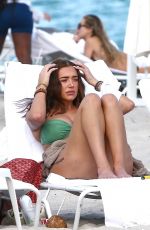ANASTASIA KARANIKOLAOU Out on the Beach in Miami 12/02/2021