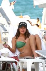 ANASTASIA KARANIKOLAOU Out on the Beach in Miami 12/02/2021