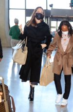 ANGELINA JOLIE and Daughter Zahara Jolie-Pitt Arrives in Washington DC 12/16/2021