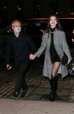 ANNE HATHAWAY Arrives at Soho House in New York 12/02/2021