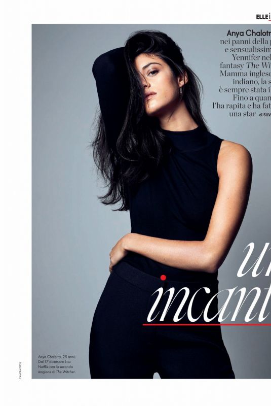 ANYA CHALOTRA in Elle Magazine, Italy December 2021
