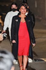 ARIANA DEBOSE Arrivers at Jimmy Kimmel Live! in Hollywood 12/08/2021 
