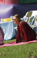 ASHLEE SIMPSON Takes Her Daughter at a Party in Los Angeles 12/05/2021