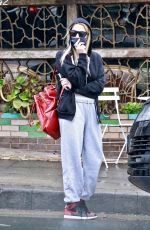 ASHLEY BENSON Leaves a Nail Salon in Los Feliz 12/29/2021