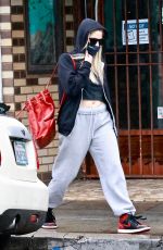 ASHLEY BENSON Leaves a Nail Salon in Los Feliz 12/29/2021