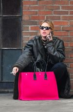 ASHLEY BENSON Out for a Smoke in New York 12/16/2021