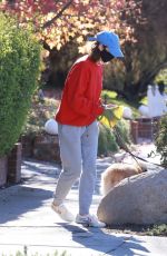 AUBREY PLAZA Out with Her Dogs in Los Feliz 12/19/2021