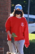 AUBREY PLAZA Out with Her Dogs in Los Feliz 12/19/2021