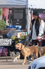 BECCA KUFRIN at a Local Dog Park and Flea Market in San Diego 12/05/2021