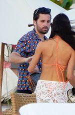 BELLA BANOS and Scott Disicks at a Beach in St Barts 12/20/2021