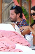 BELLA BANOS and Scott Disicks at a Beach in St Barts 12/20/2021