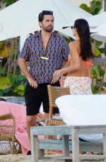 BELLA BANOS and Scott Disicks at a Beach in St Barts 12/20/2021