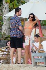 BELLA BANOS and Scott Disicks at a Beach in St Barts 12/20/2021